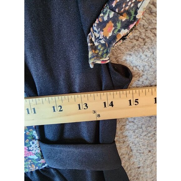 Vtg 70's Unbranded Women's Cap Sleeve Collared Ruffle Hem Dress Cottagecore Sz 7 - Picture 11 of 16